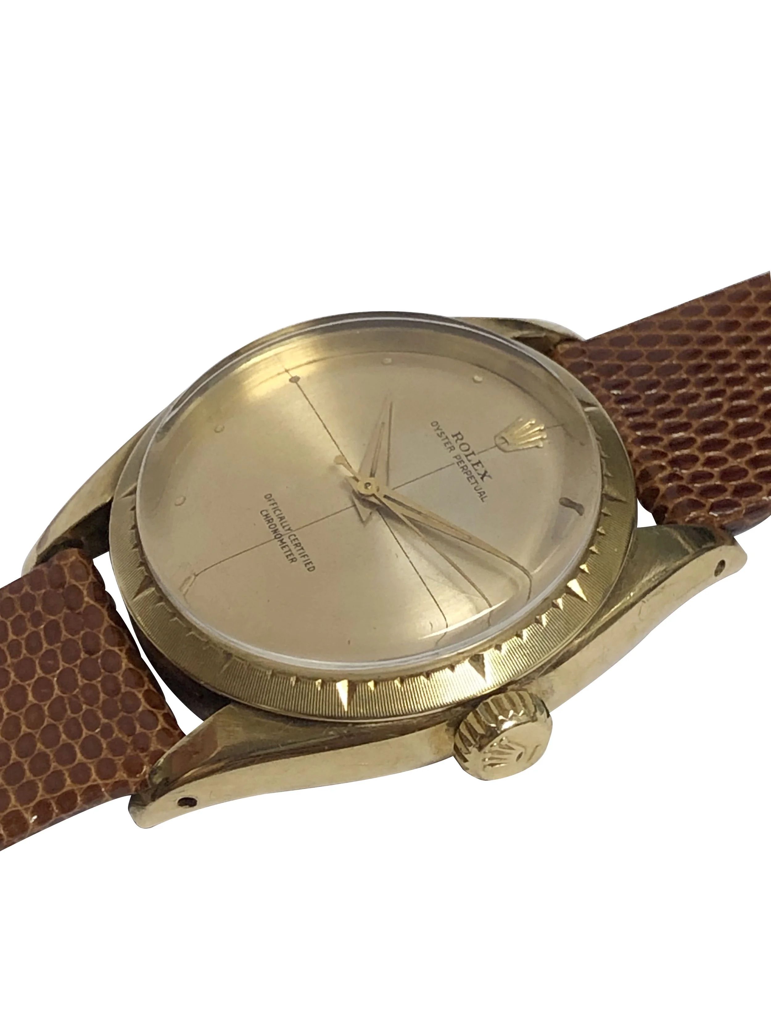 Vinatge Rolex Zephyr Ref 6582 18k Yellow Gold Automatic Wrist